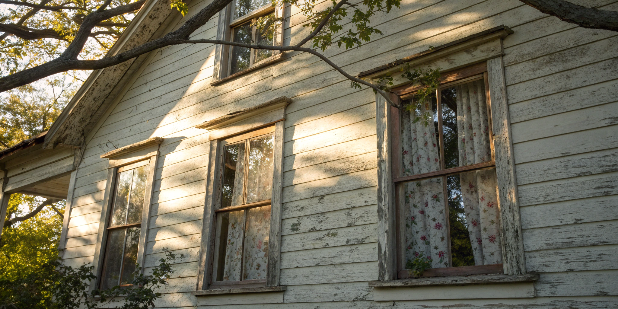 Calculating the cost to replace the original, weathered windows in an old house.