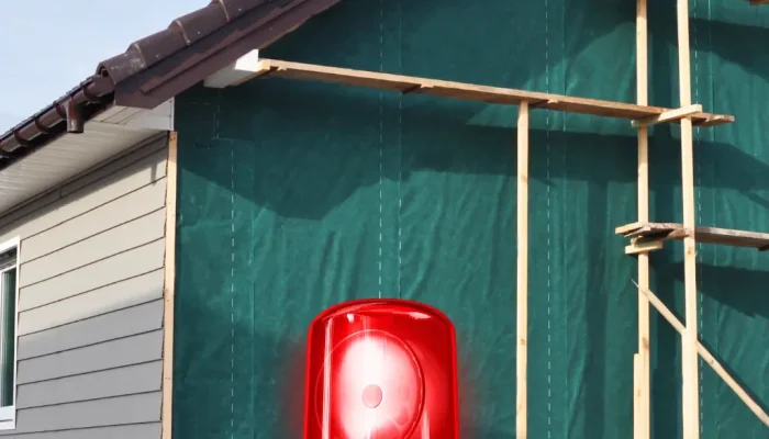 Emergency siding tarp services by Landmark Roofing & Siding in Redmond WA