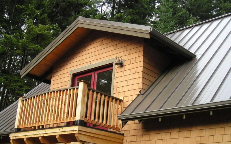 Eco-friendly and sustainable metal roof installed on a Redmond home by Landmark Roofing